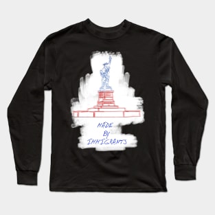 Immigration Themed Statue Of Liberty Drawing Long Sleeve T-Shirt